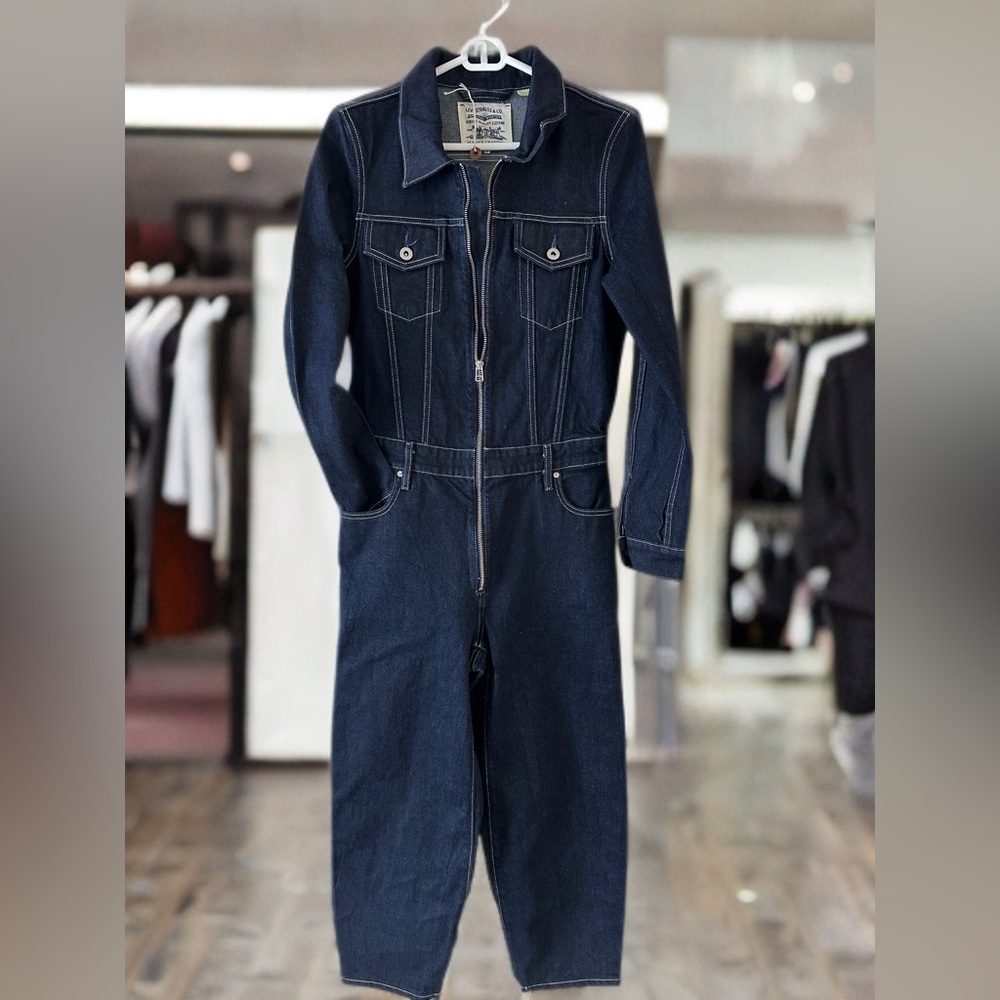 LEVI'S NWT made & crafted western lock & stock full zip denim jumpsuit